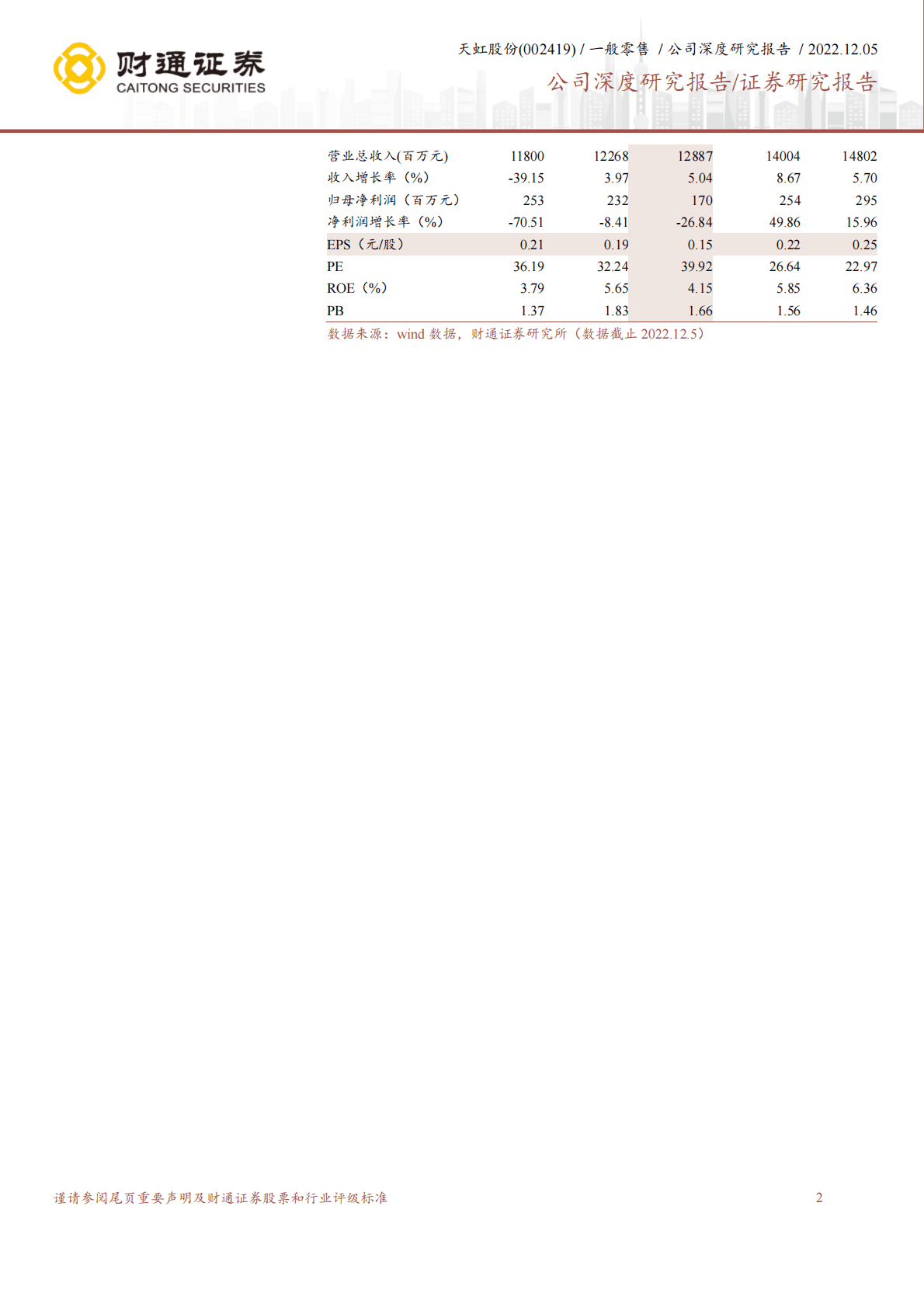 天虹股份-蓄力成长，静待反转 第2页