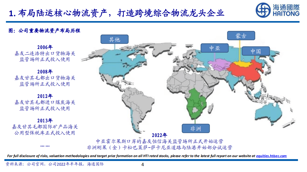 嘉友国际-长期专注跨境综合物流，拓展中非业务前景可期 第4页
