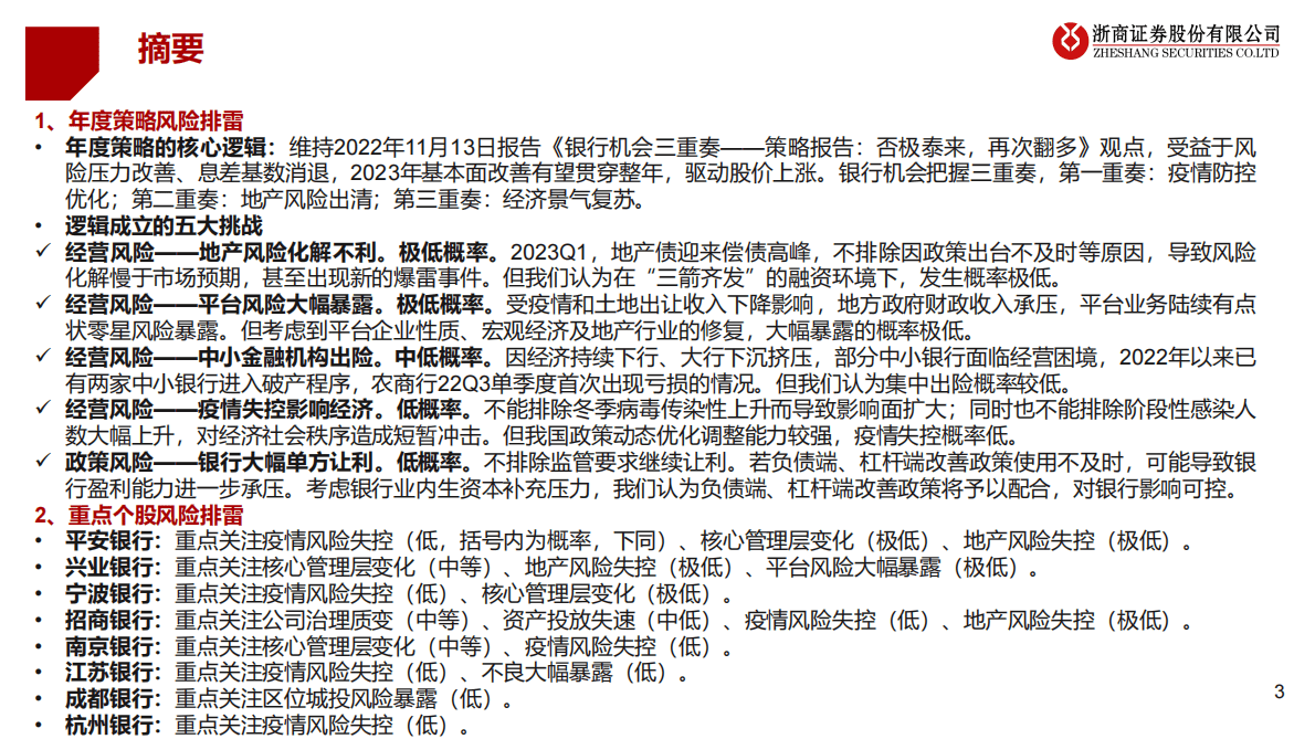 2023年银行业风险排雷手册——年度策略报告姊妹篇 第3页