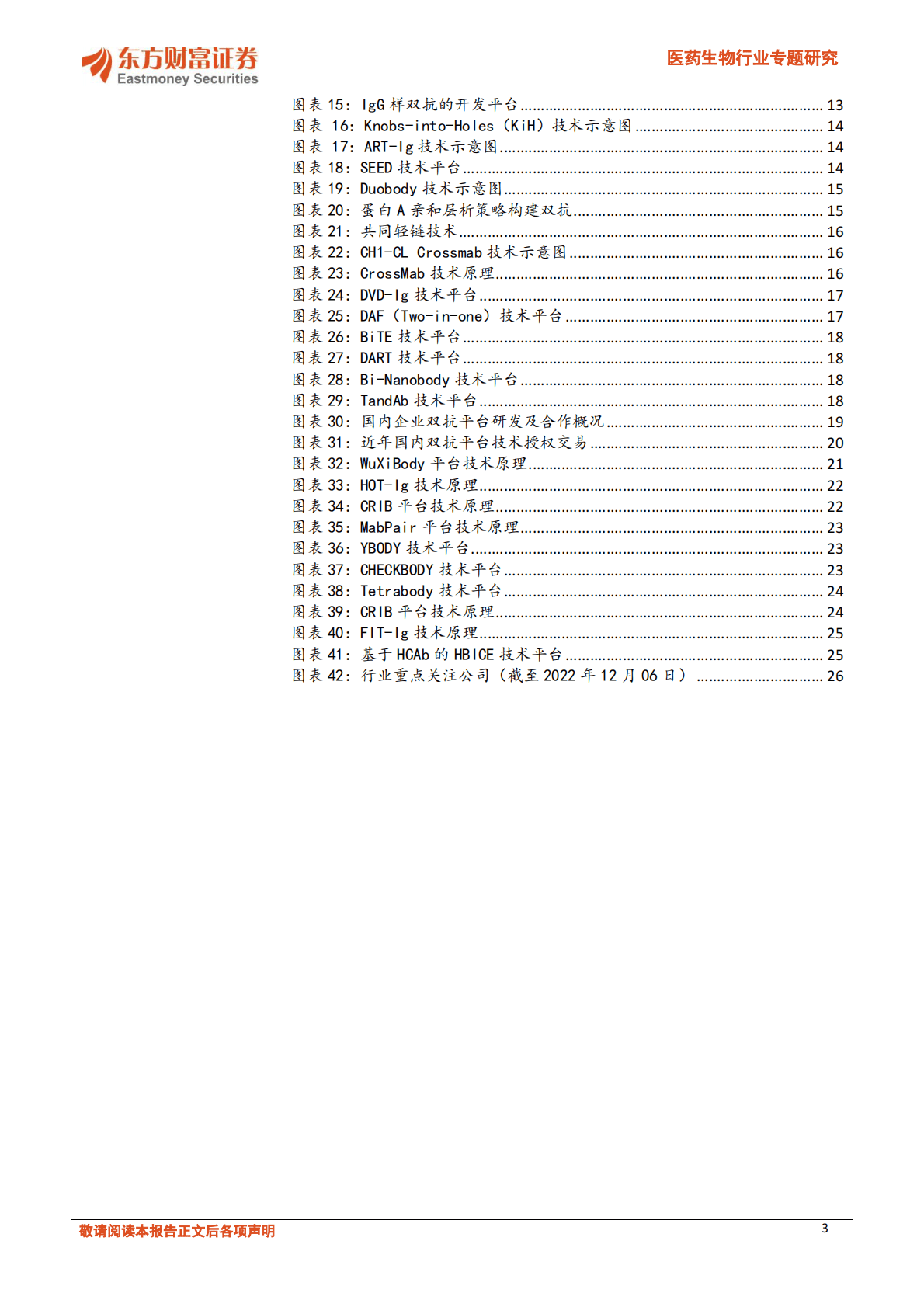 医药生物行业专题研究：创新药之双抗：平台技术百花齐放，同靶点可实现差异化 第3页