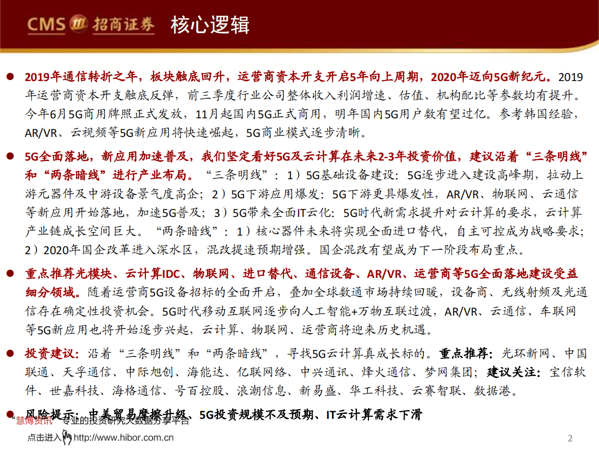 招商证券：5G云计算大产业机遇 第2页