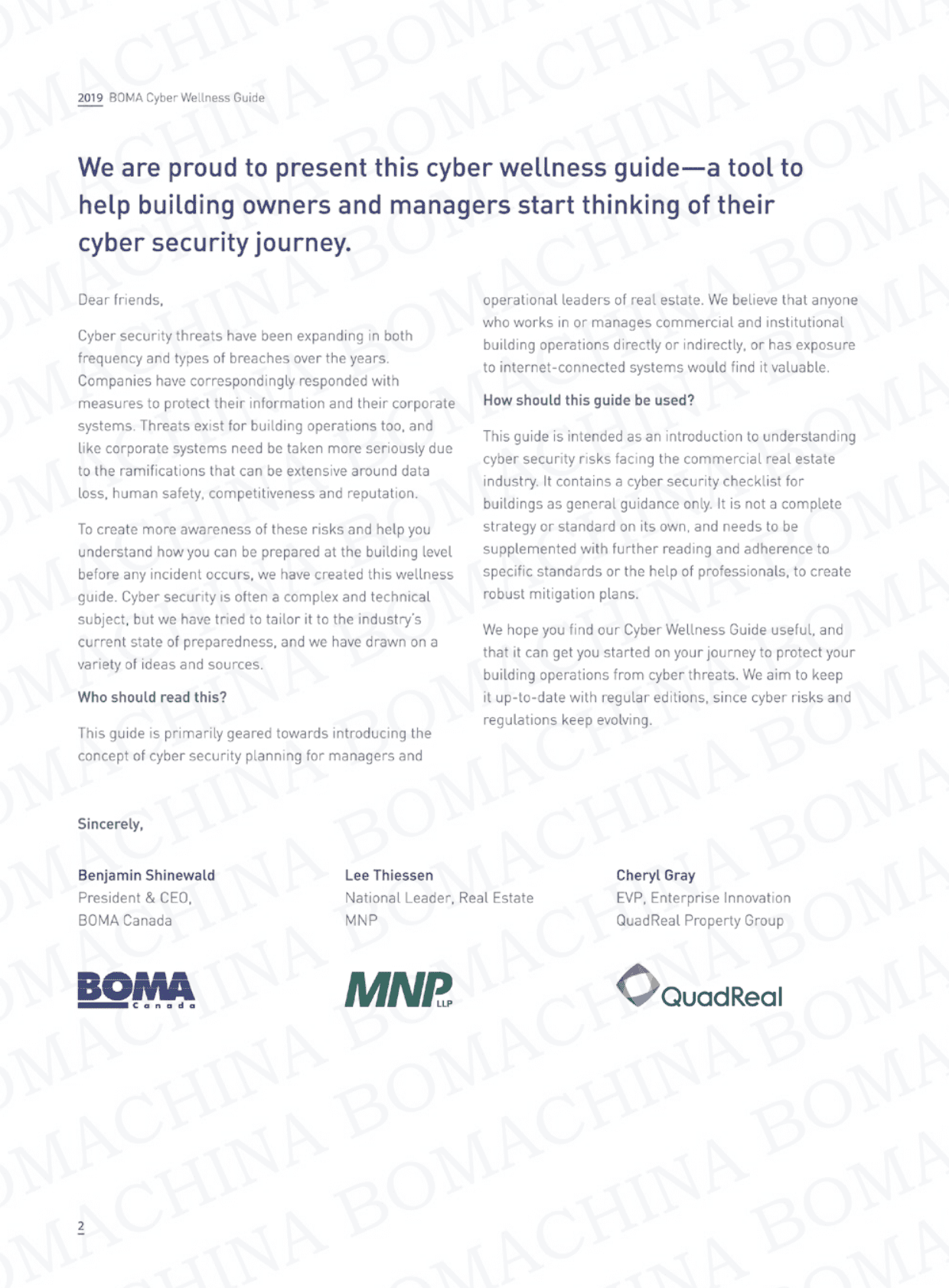 BOMA：2019楼宇网络安防指南-商业地产建筑运营中的网络风险 第2页