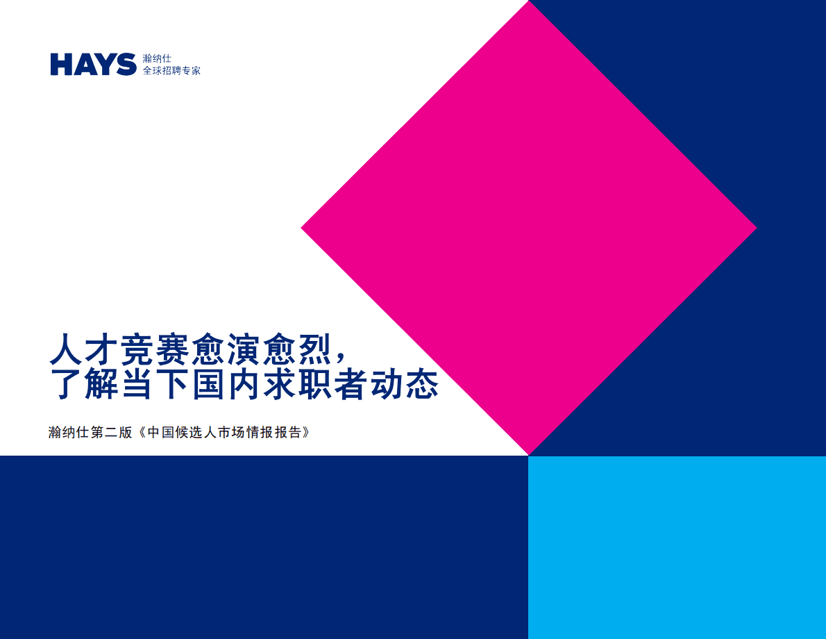 瀚纳仕：2022年中国候选人市场情报报告 第1页