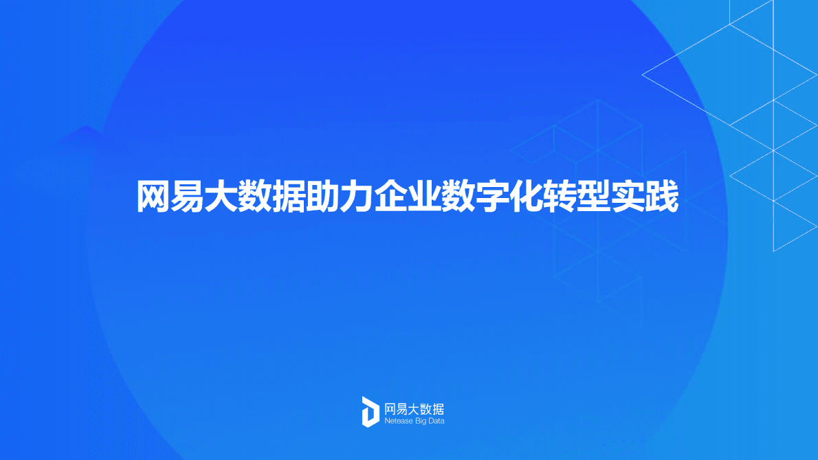 网易大数据：助力企业数字化转型实践 第1页