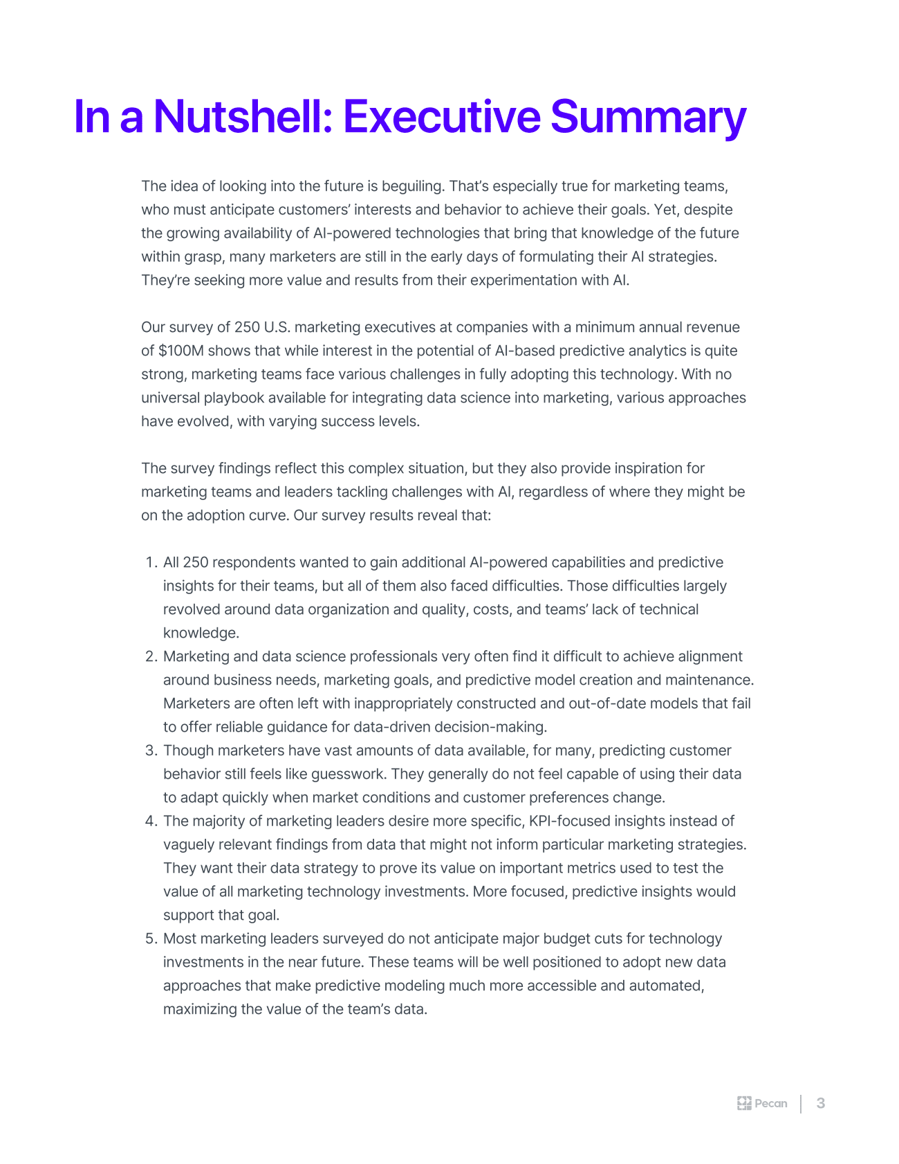 Pecan：2022年市场营销中的预测分析报告【英文版】 第3页