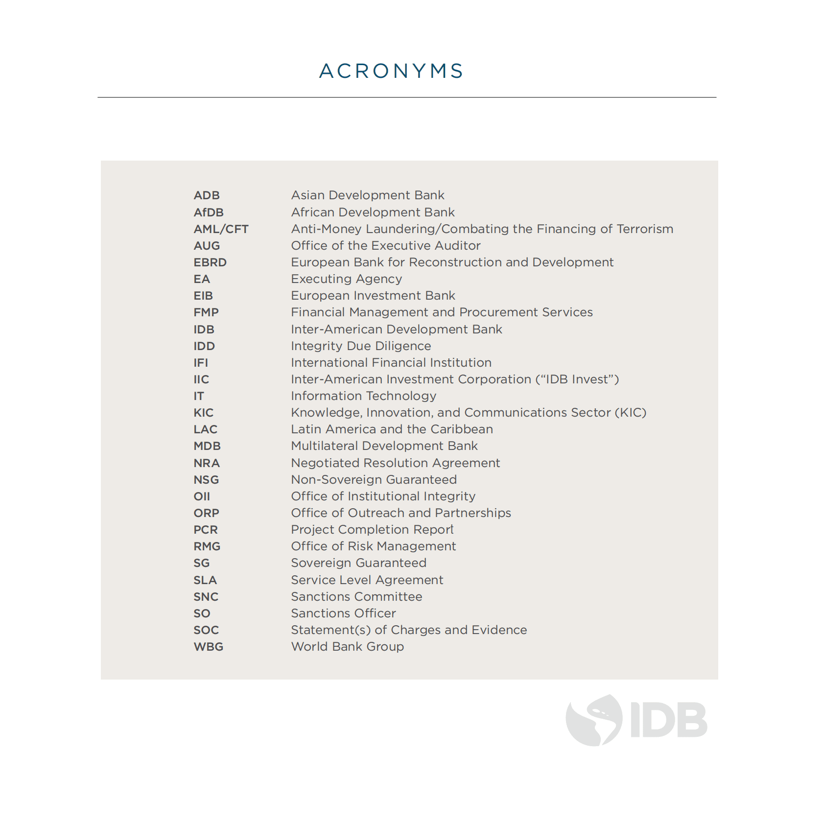 泛美开发银行：2021年机构诚信和制裁系统年度报告【英文版】 第5页