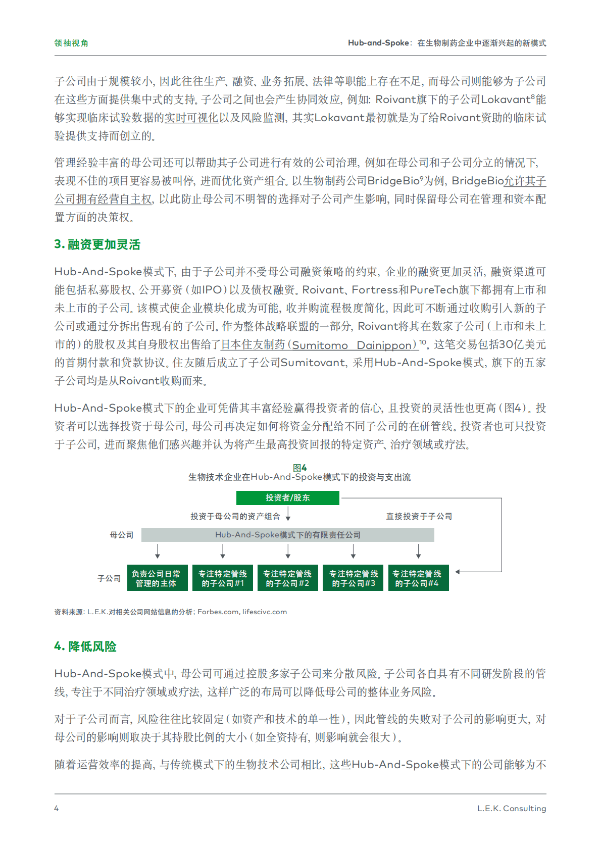 艾意凯（L.E.K.）：Hub-and-Spoke：在生物制药企业中逐渐兴起的新模式 第4页