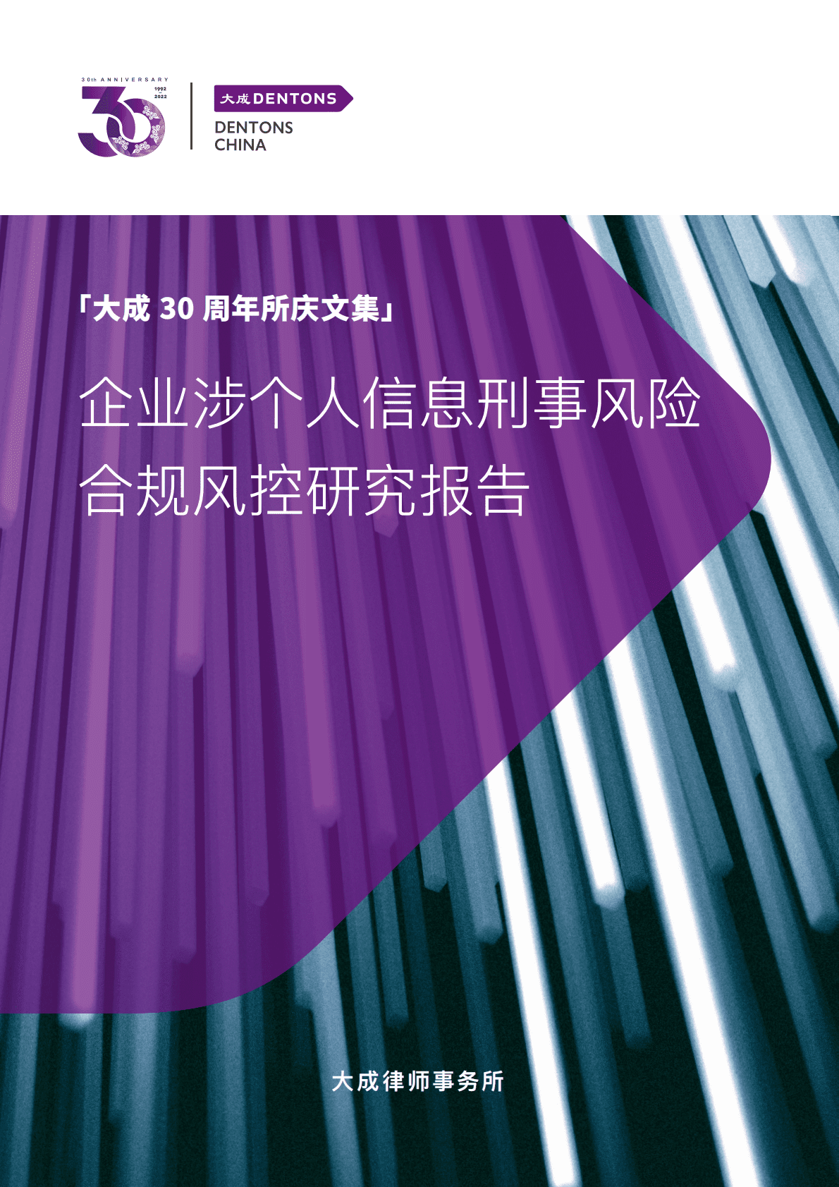 大成Dentons：企业涉个人信息刑事风险合规风控研究报告 第1页
