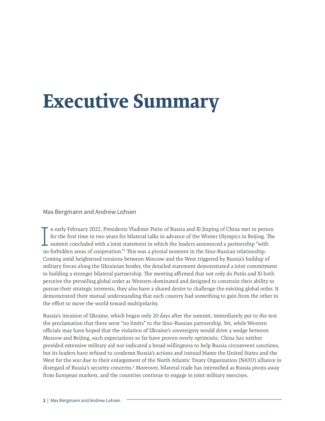 国际战略研究中心：理解中俄军事结盟对跨大西洋安全的更广泛影响【英文版】 第6页