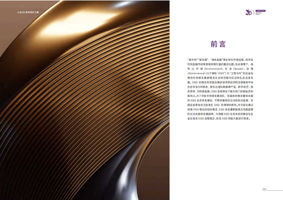 大成Dentons：ESG生态体系发展与我国企业ESG风险管理分析 第4页