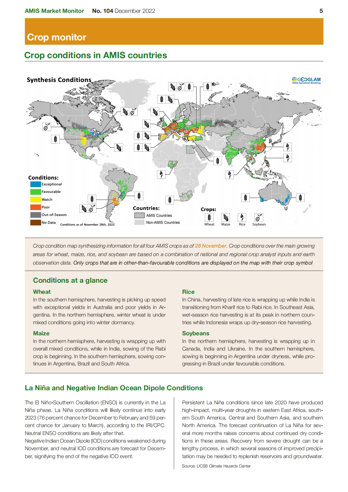 世界贸易组织（WTO）：2022年12月20国集团农业市场信息月度报告 第5页