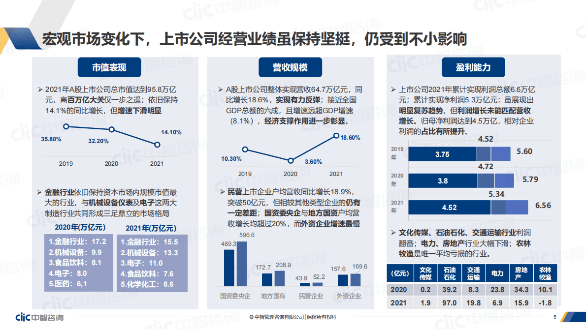 中智咨询：A股上市公司经营业绩与高管薪酬研究报告（精华版） 第5页