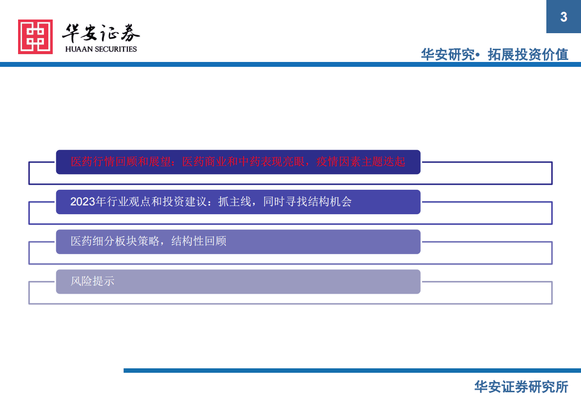 2023年医药投资策略：内生、硬医疗与新增长 第3页