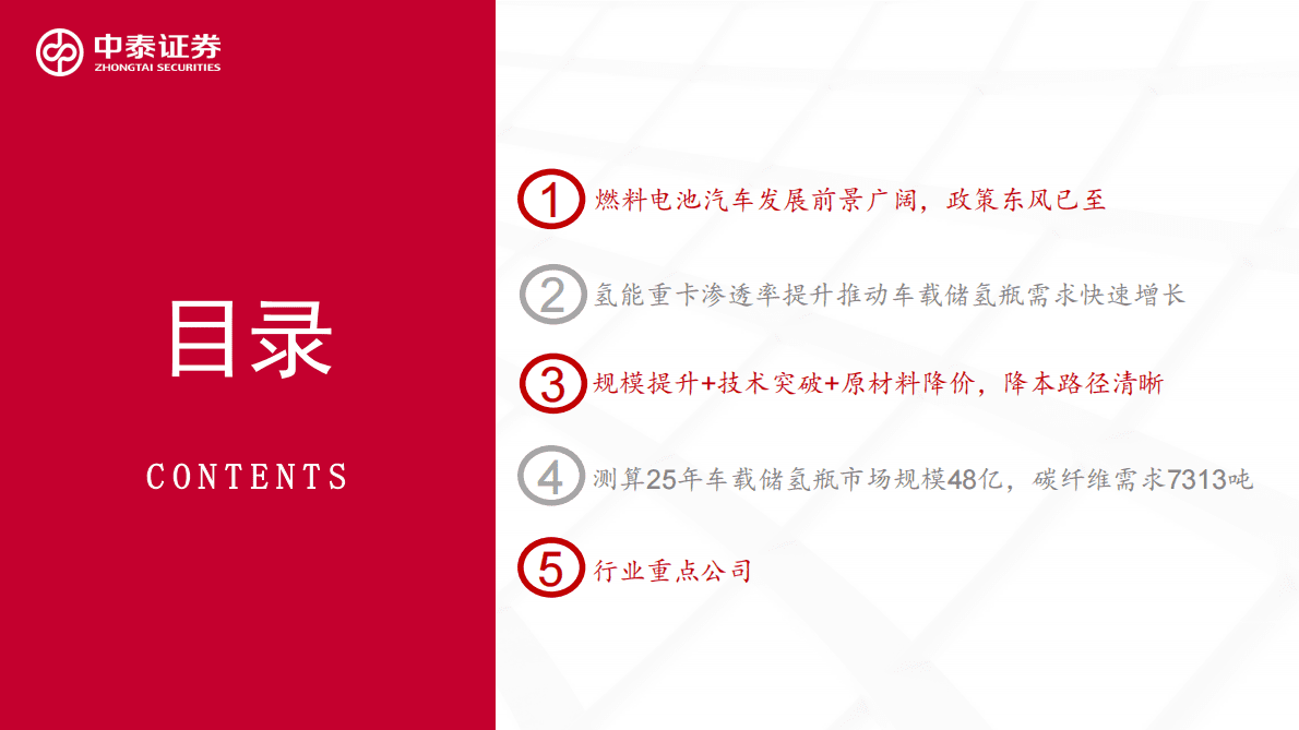 车载储氢瓶行业深度报告暨碳纤维行业系列报告：小氢瓶承载大产业，政策东风已至 第3页