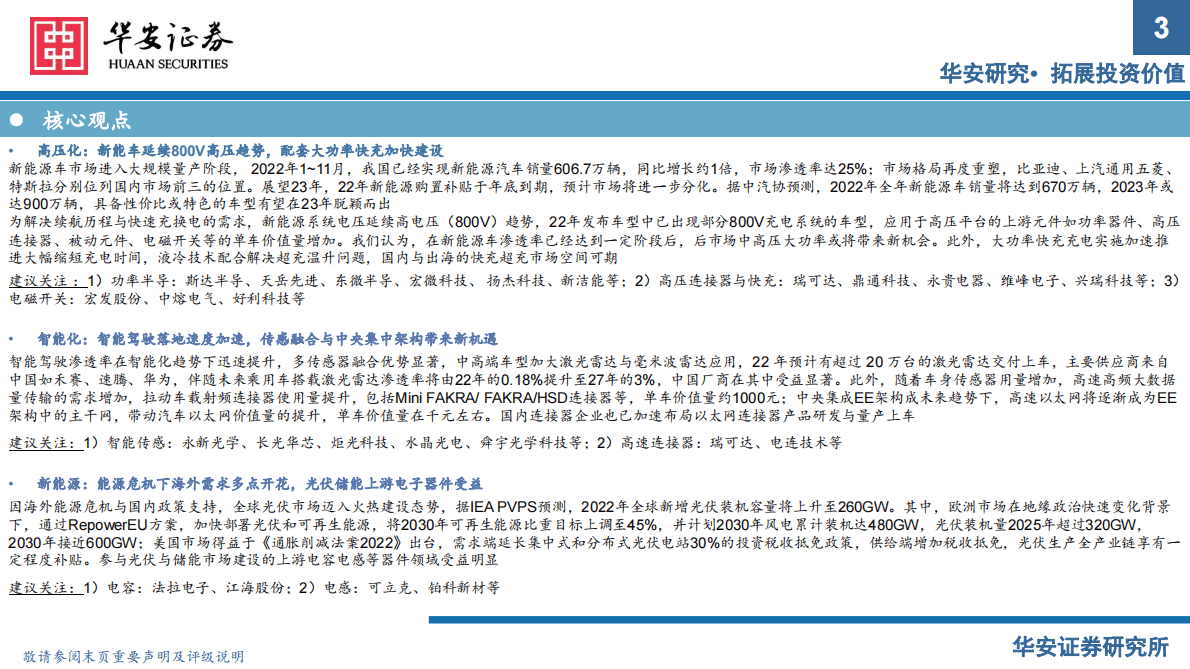电子行业2023年度投资策略：周期探底，成长共振，紧抓国产化和景气度双主线 第3页