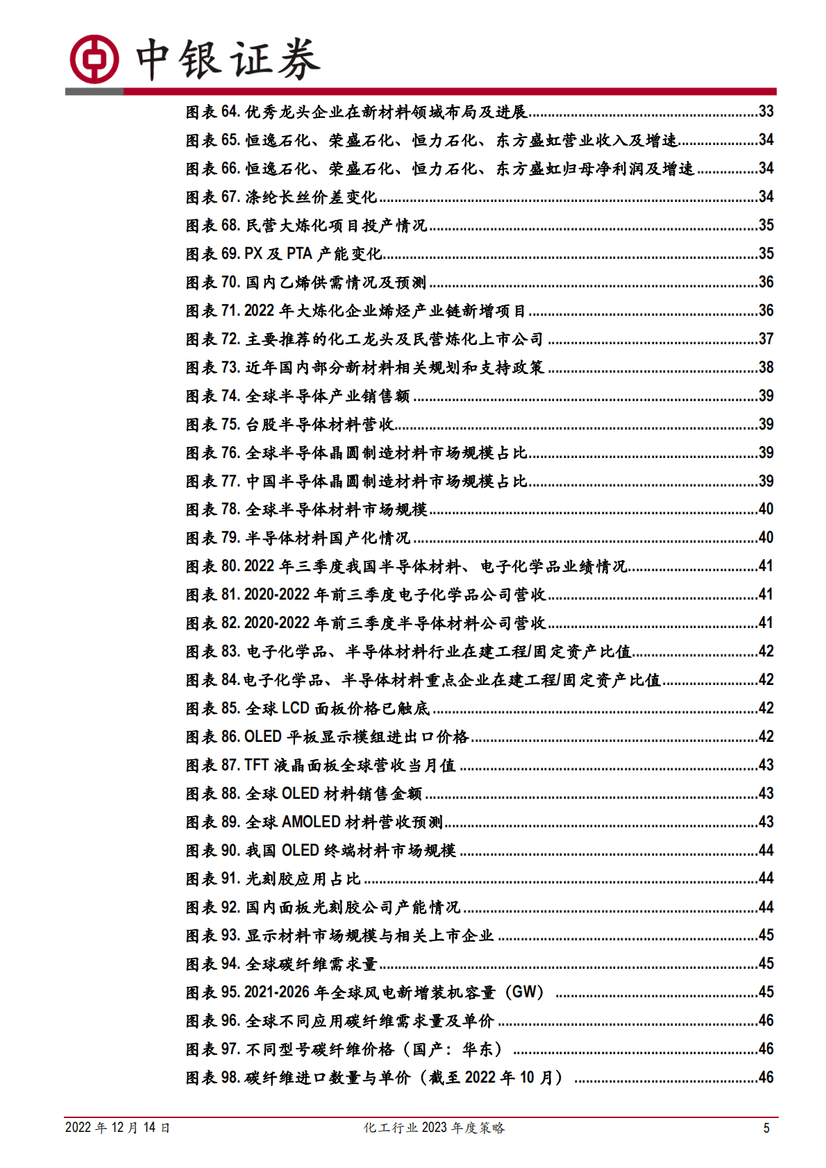 化工行业2023年度策略：需求有望复苏，看好一体化龙头与新材料等中长期发展 第5页