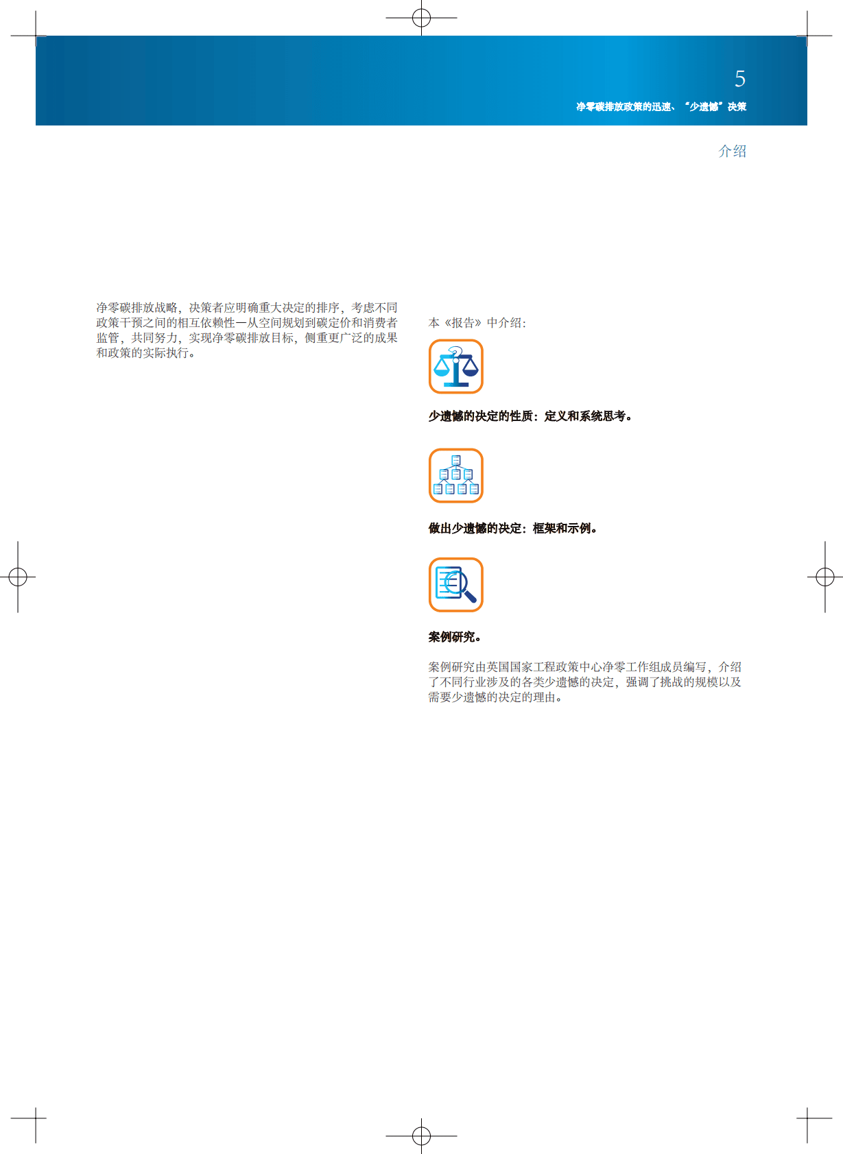 英国皇家工程院：净零碳排放政策的迅速、 “少遗憾”决策 第5页