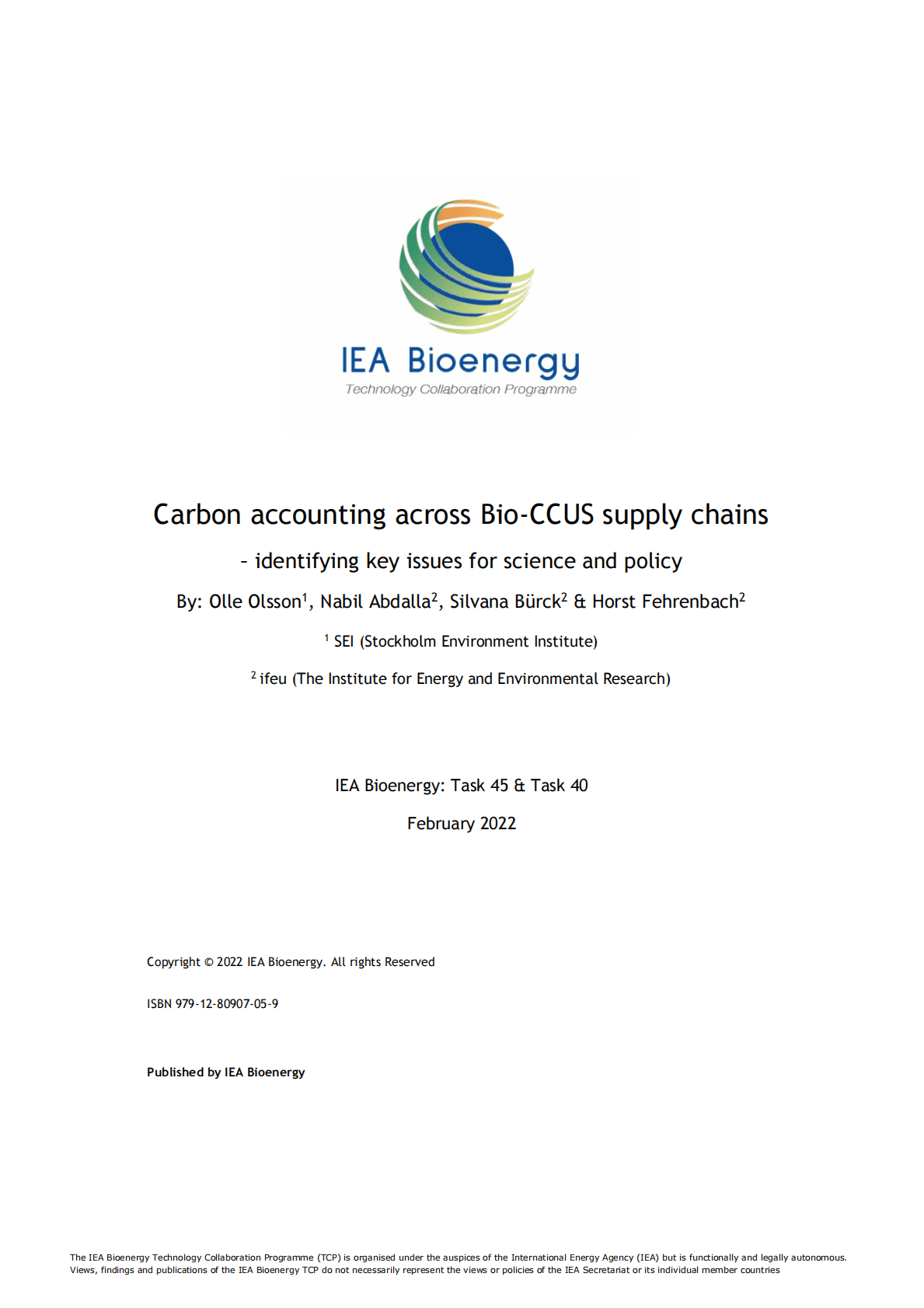 国际能源署：生物CCUS供应链中的碳核算——确定科学和政策的关键问题【英文版】 第2页
