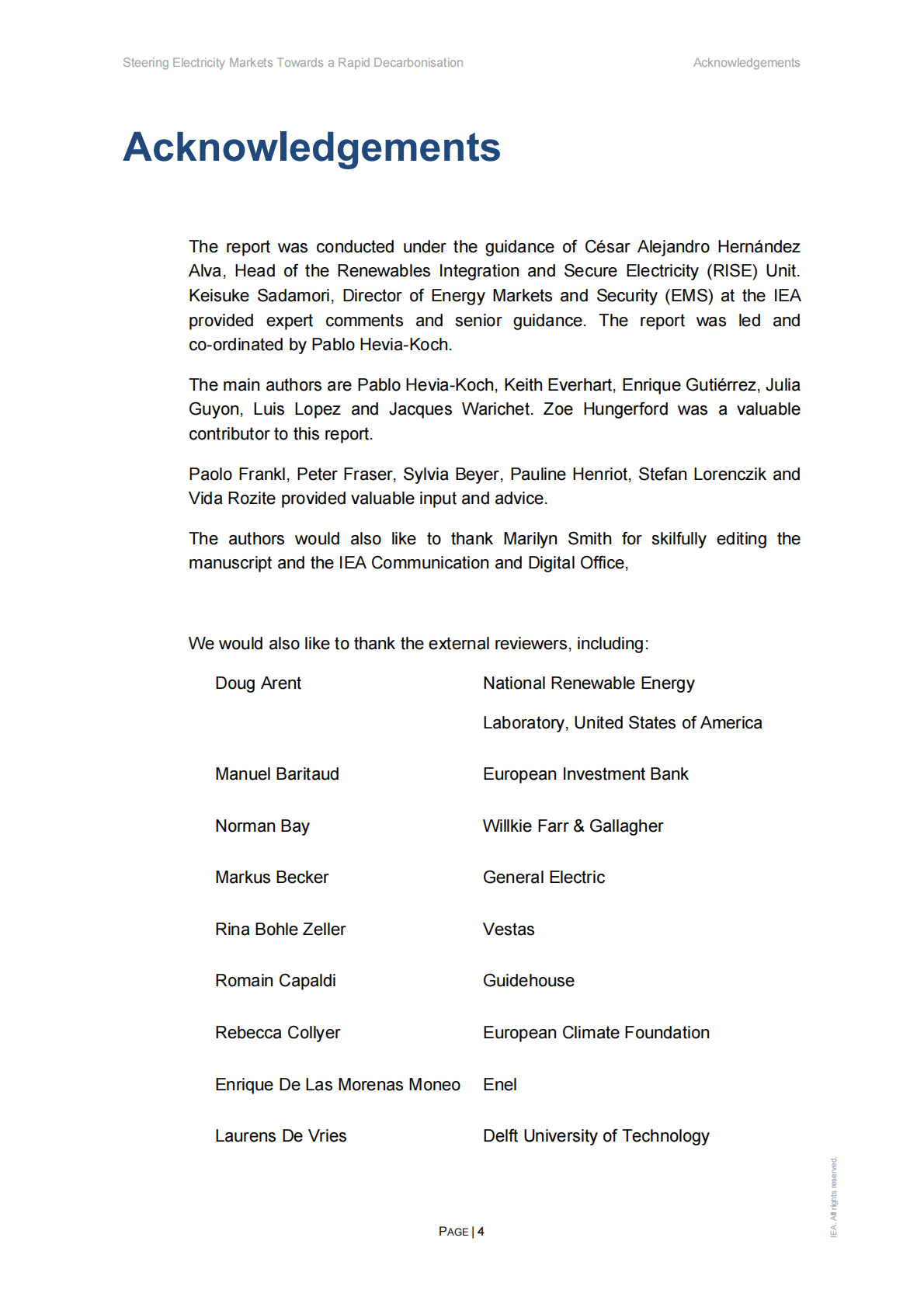 国际能源署IEA：引导电力市场走向快速脱碳【英文版】 第4页