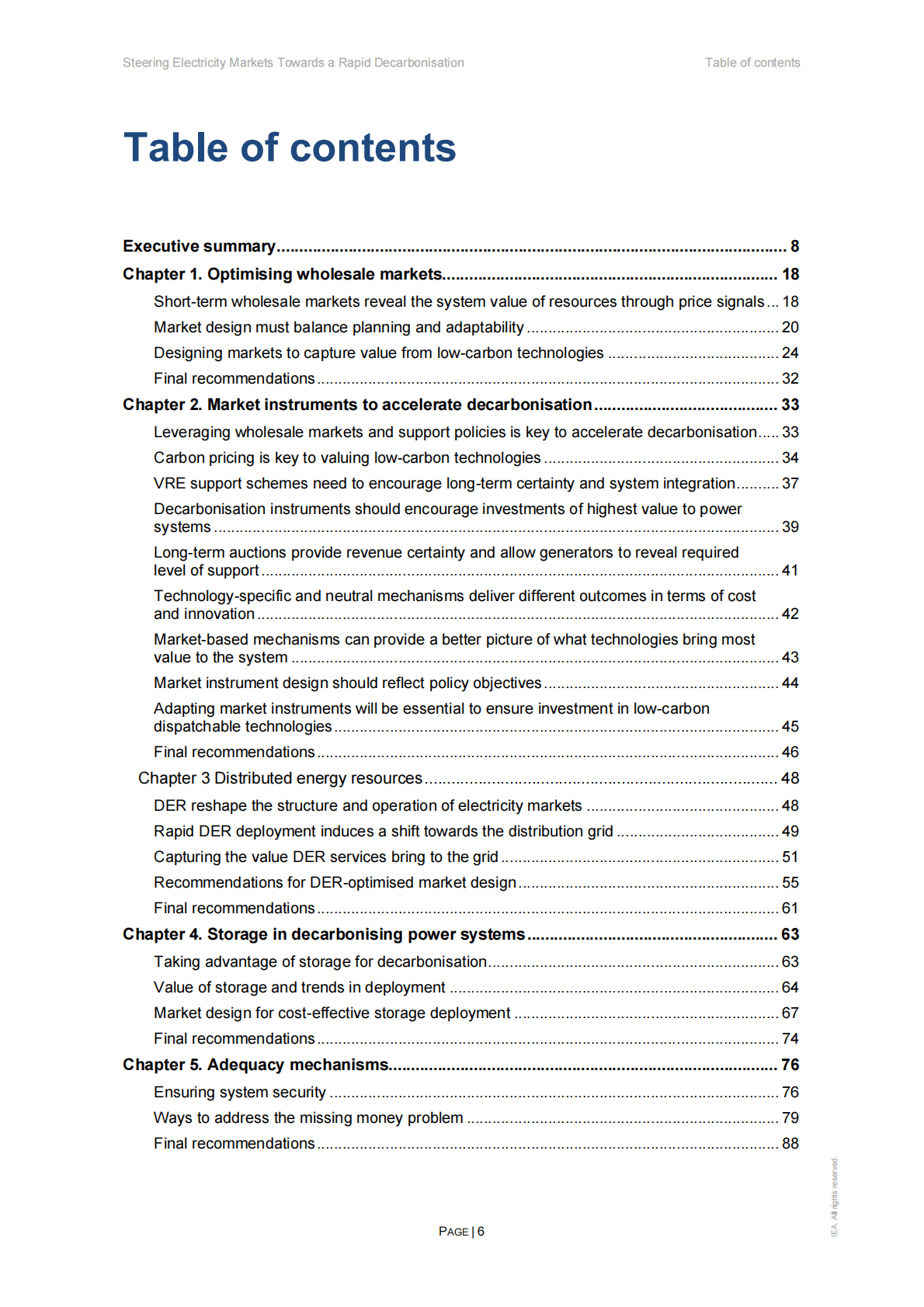 国际能源署IEA：引导电力市场走向快速脱碳【英文版】 第6页