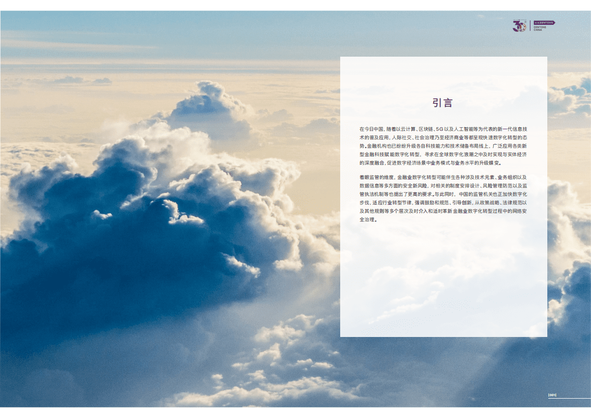 大成Dentons：网络安全视野下金融业数字化转型的机遇和挑战 第4页