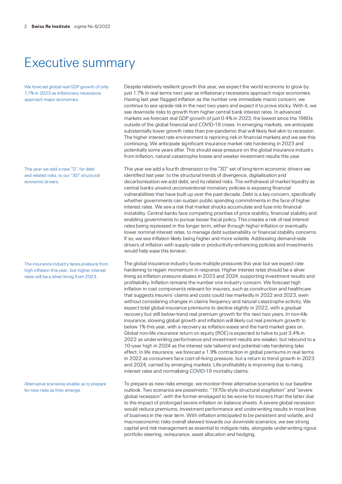 瑞再研究院：2023-2024年全球宏观经济与保险市场展望【英文版】 第2页