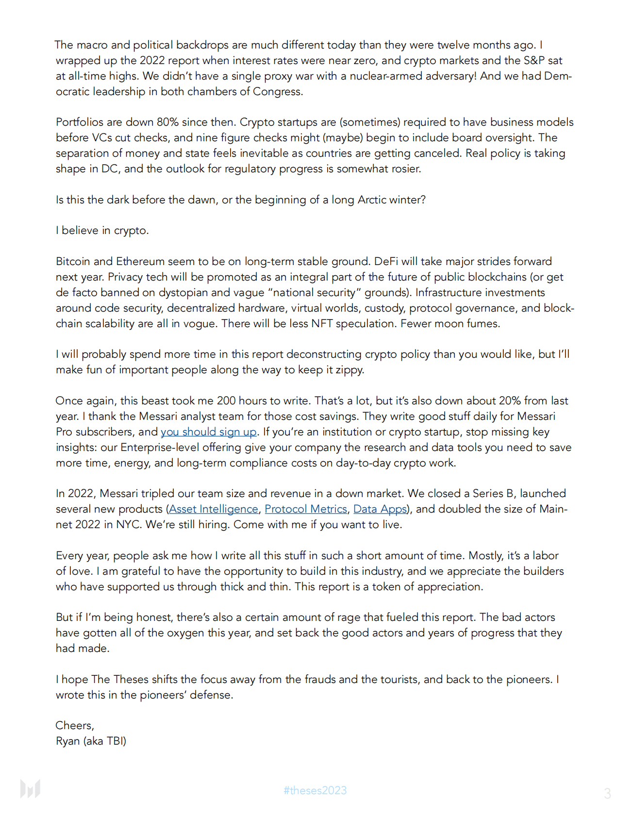 Messari：2023年加密投资理论年度报告【英文版】 第3页