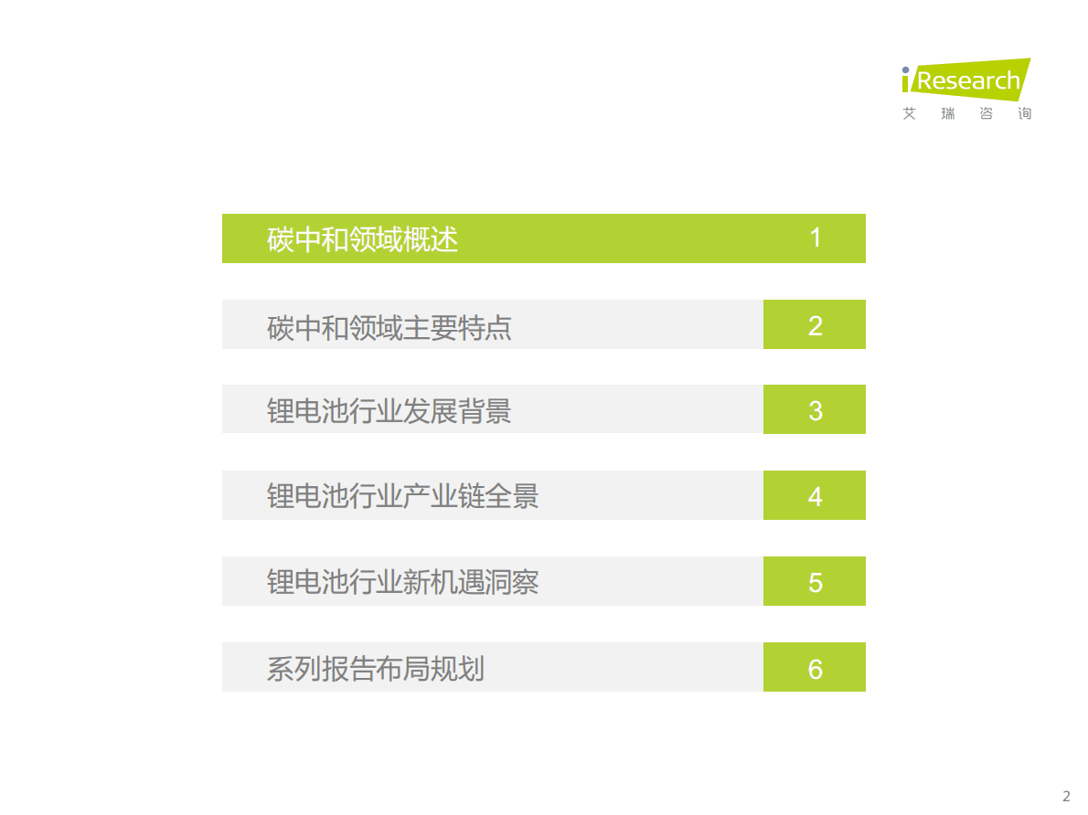 艾瑞咨询：2022年碳中和领域研究及锂电制造市场研究报告 第2页