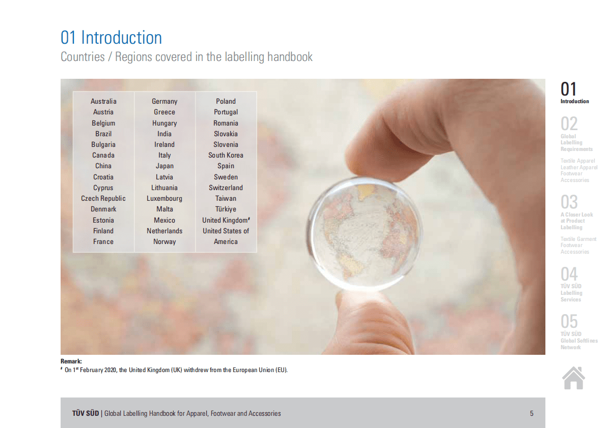 TUV南德：全球服装、鞋类及配饰标签手册【英文版】 第5页