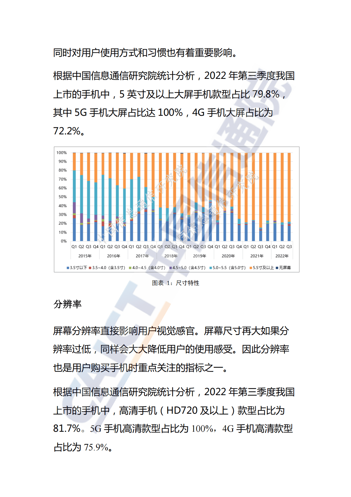 中国信通院：国内手机产品交互载体特性监测报告（2022年第三期） 第2页