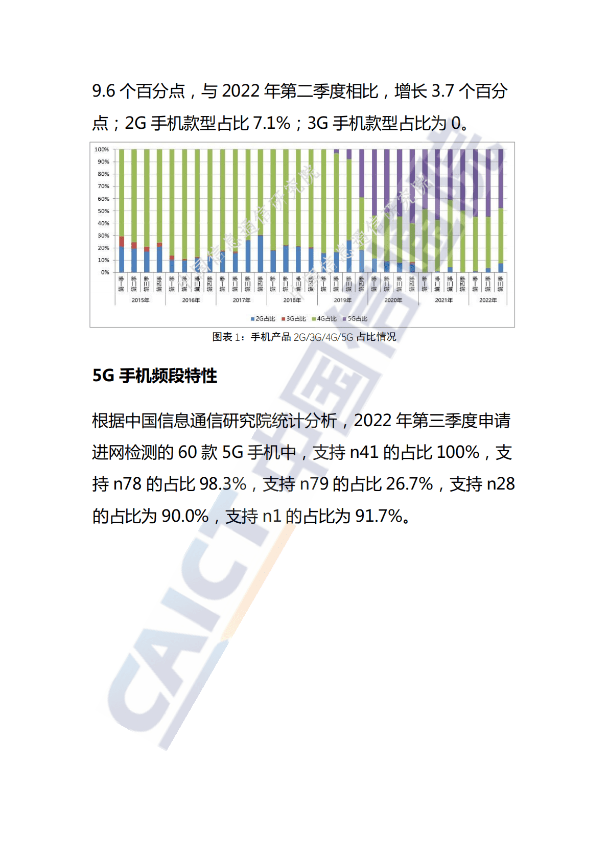 中国信通院：国内手机产品通信特性与技术能力监测报告（2022年第三期） 第2页