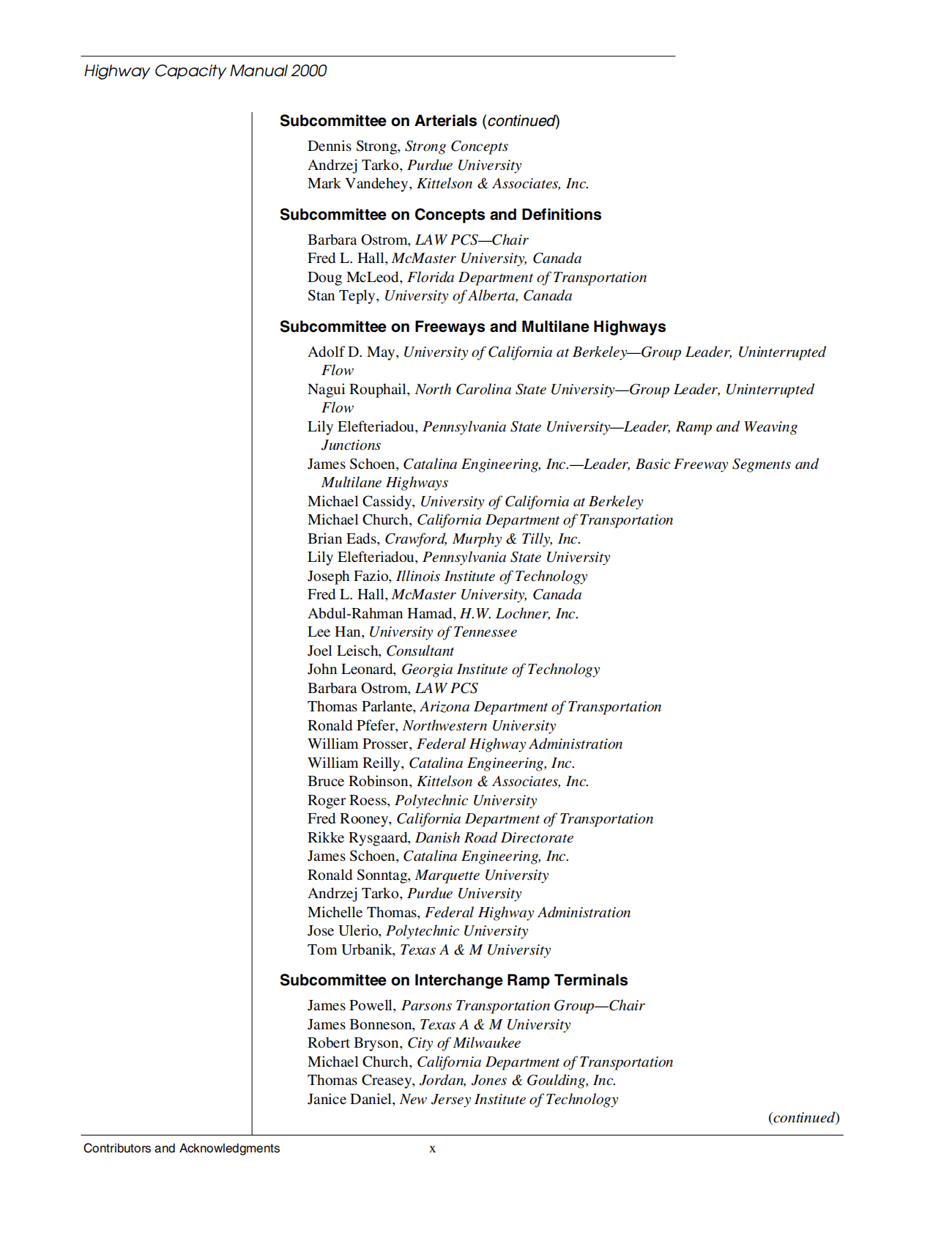 美国交通研究委员会：美国道路通行能力手册 HCM2000（英文版） 第6页