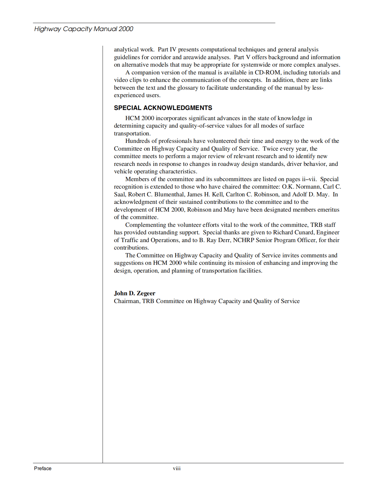 美国交通研究委员会：美国道路通行能力手册 HCM2000（英文版） 第4页