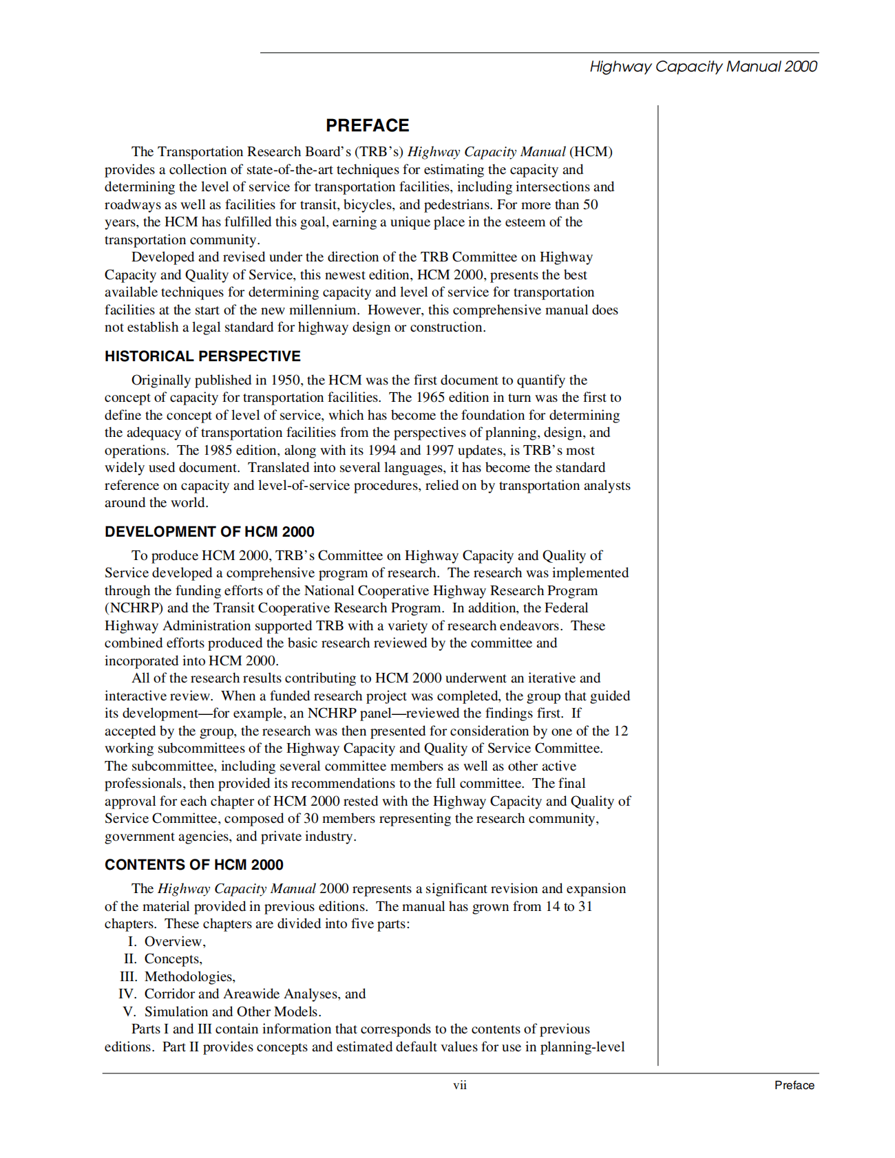 美国交通研究委员会：美国道路通行能力手册 HCM2000（英文版） 第3页