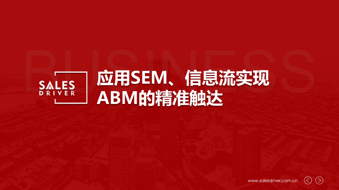 SalesDriver：应用SEM、信息流广告实现精准触达 第1页