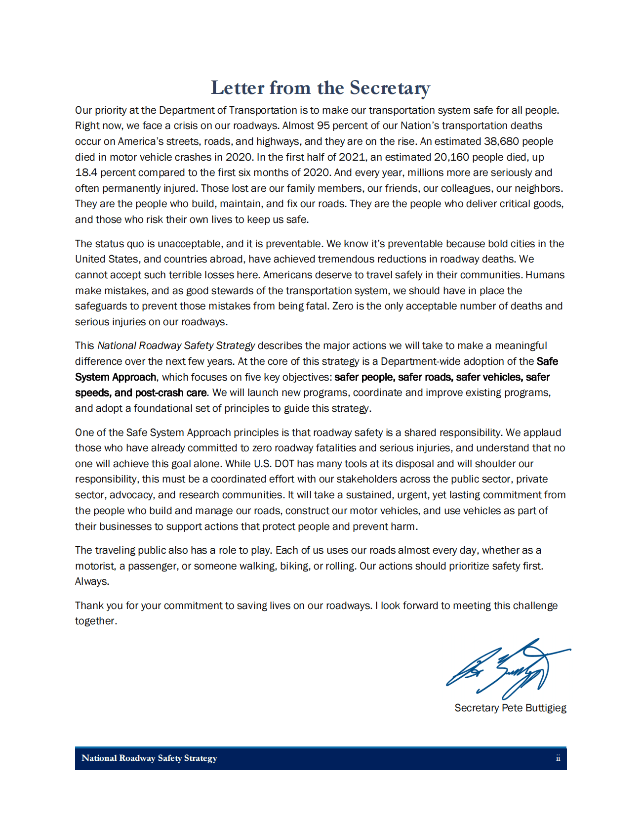 USDOT：美国国家道路安全战略（National Roadway Safety Strategy） 第4页