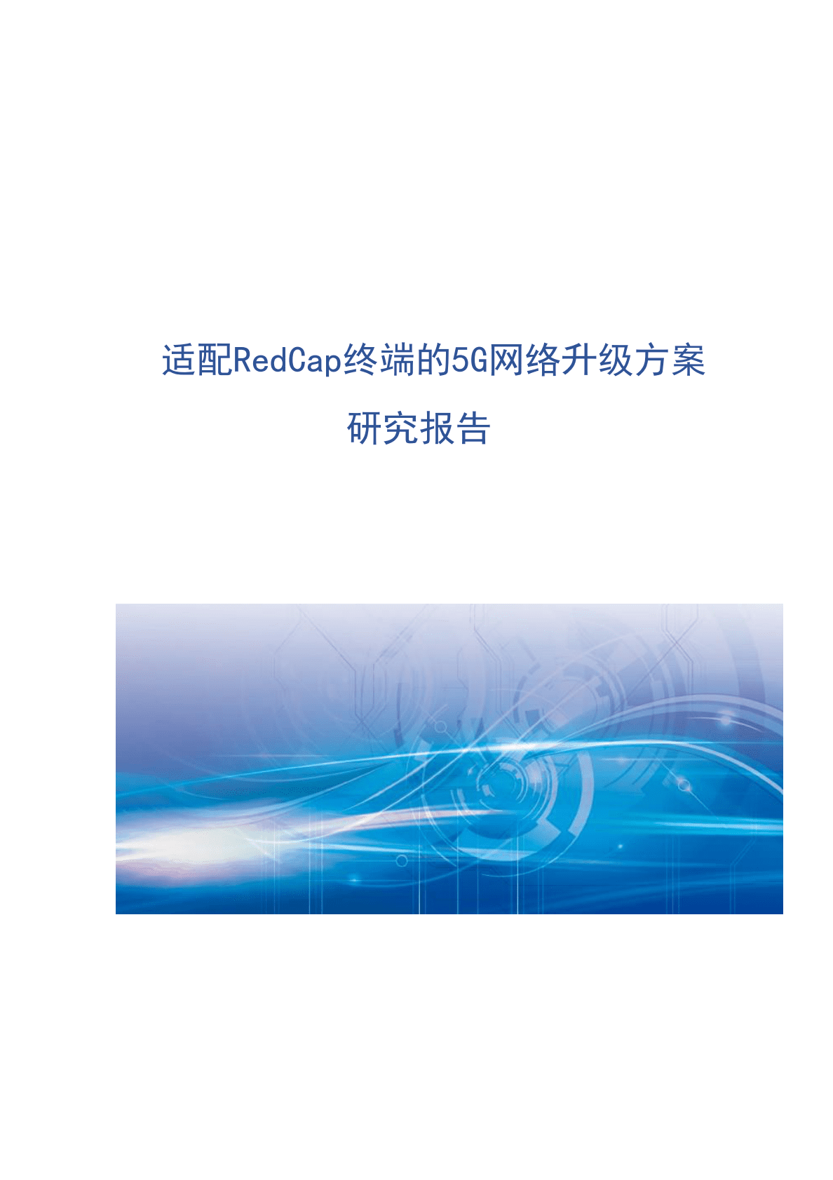 IMT-2020(5G)推进组：适配RedCap终端的5G网络升级方案研究报告 第1页
