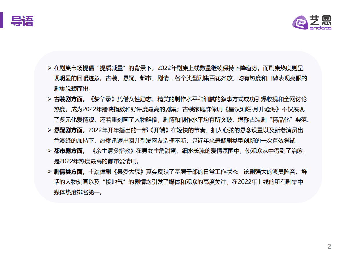艺恩数据：2022年大剧年度市场研究报告 第2页