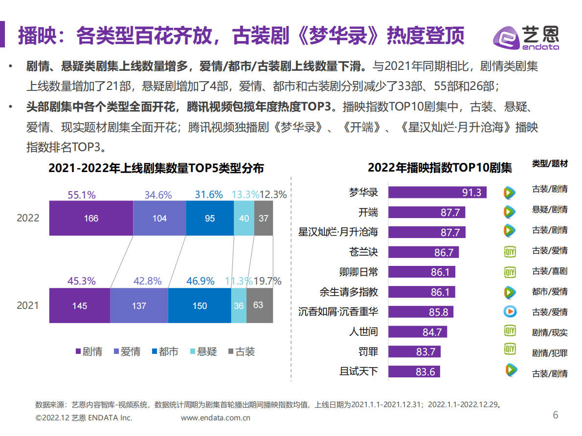 艺恩数据：2022年大剧年度市场研究报告 第6页