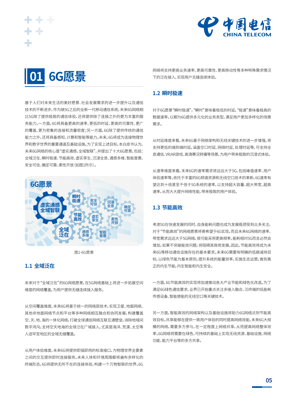 中国电信研究院：中国电信6G愿景与技术白皮书 第6页