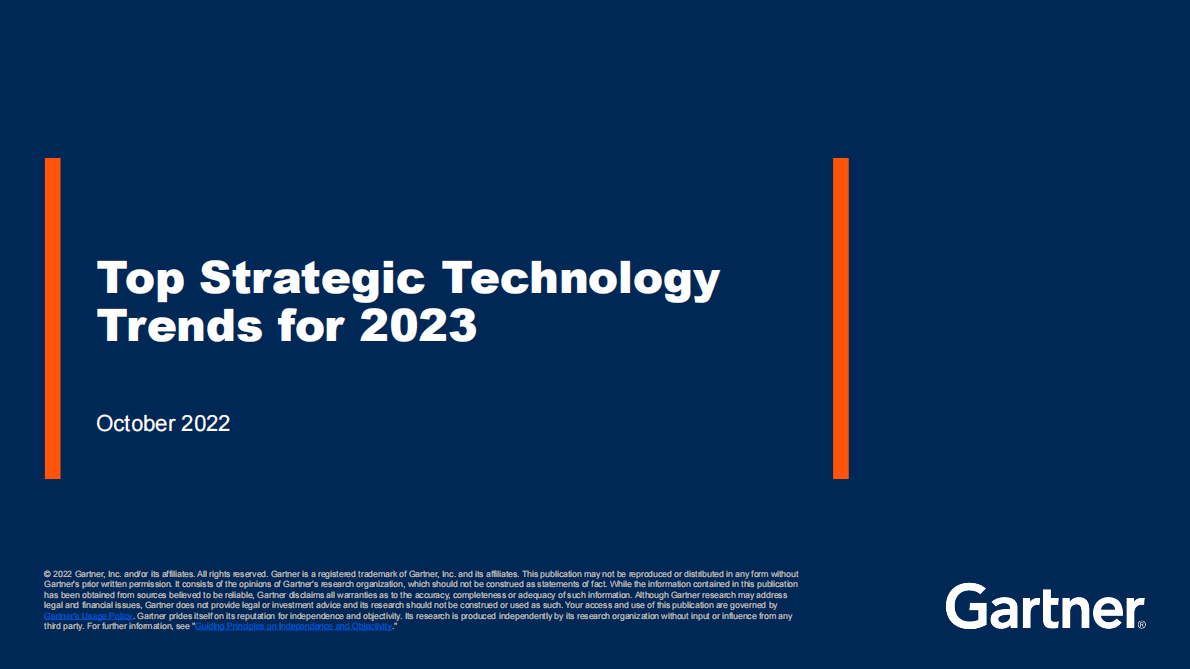 Gartner：2023年重要战略技术趋势【英文版】 第1页