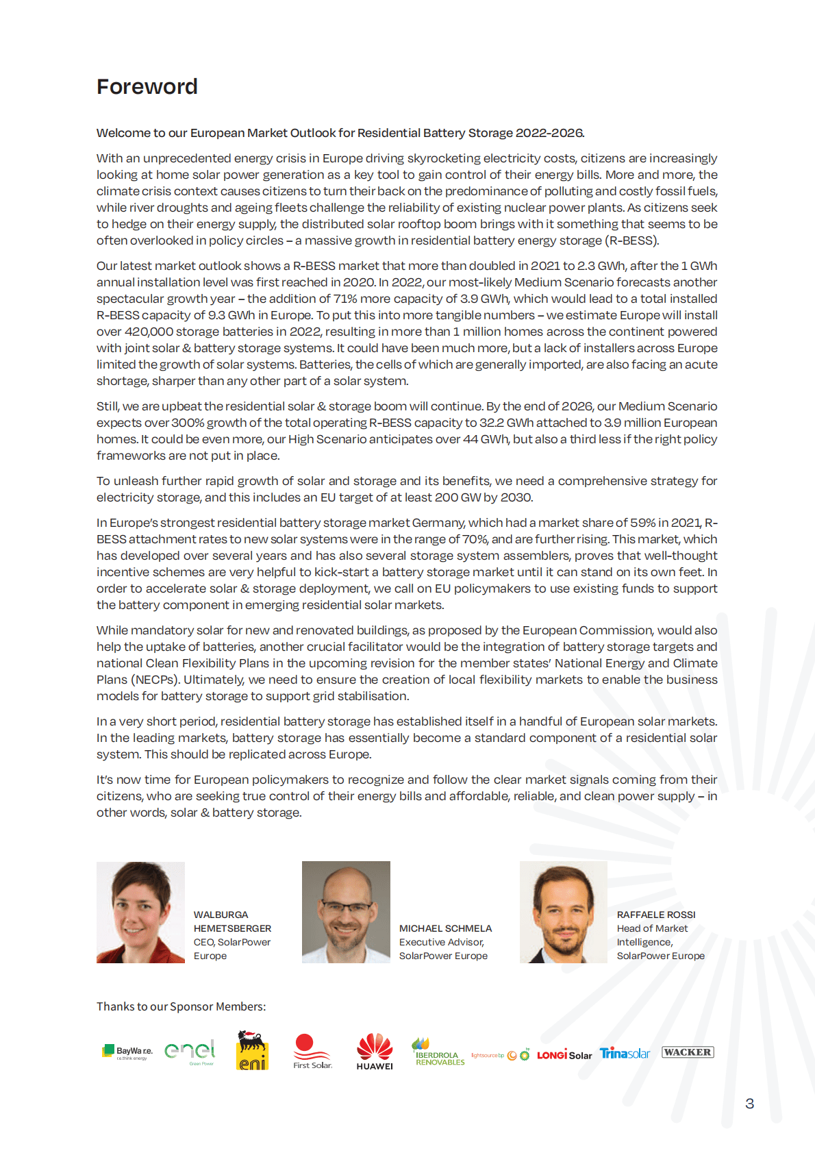 欧洲光伏行业协会：2022-2026年欧洲户用储能市场展望【英文版】 第3页