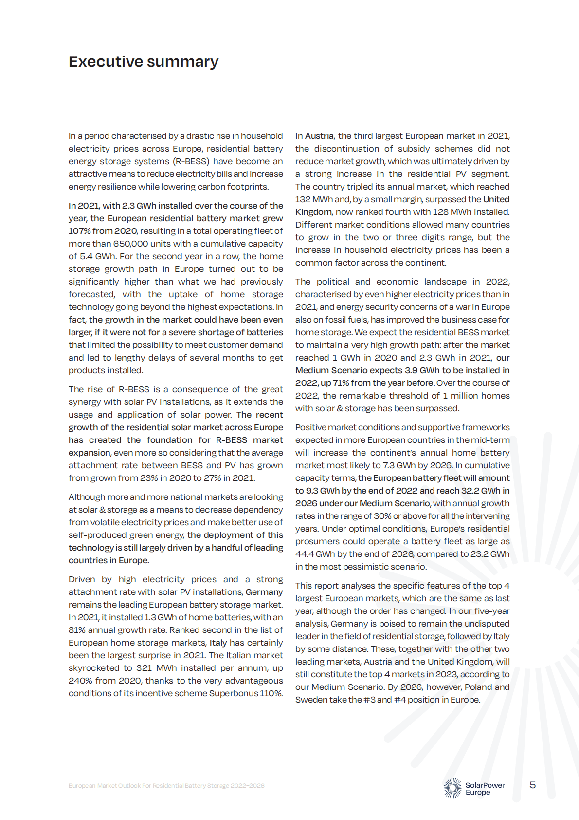 欧洲光伏行业协会：2022-2026年欧洲户用储能市场展望【英文版】 第5页