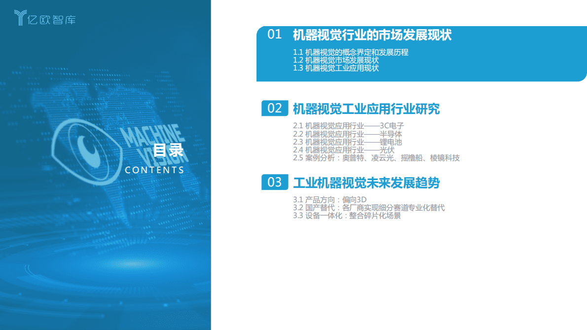 亿欧智库：2022中国机器视觉工业领域应用研究报告 第3页