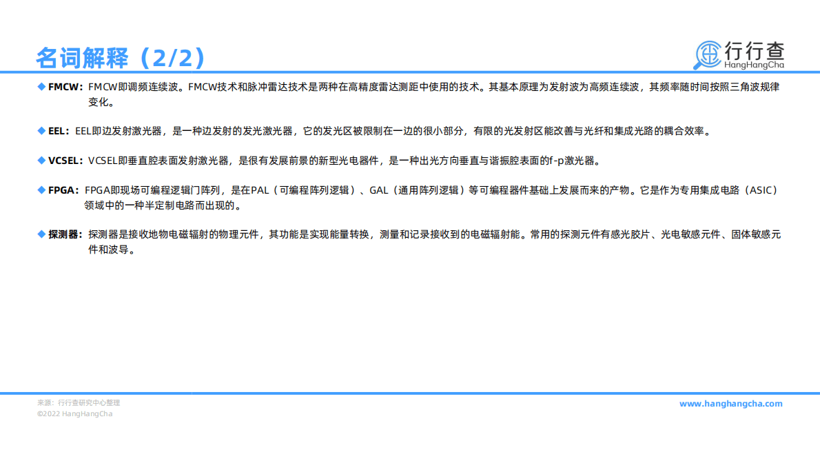 行行查：2022年中国激光雷达行业研究报告 第4页