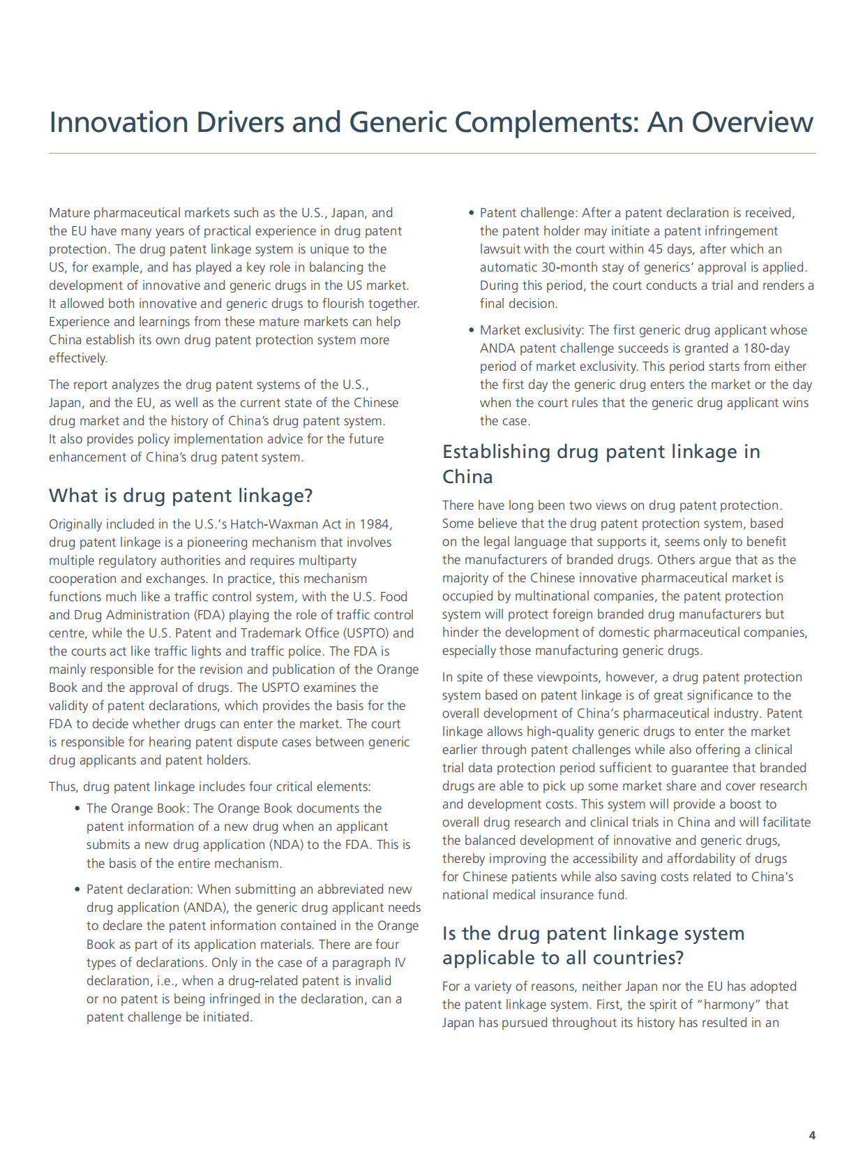 中国药促会：保护创新，促进仿制 对中国建立药品专利保护体系的政策建议报告 第6页