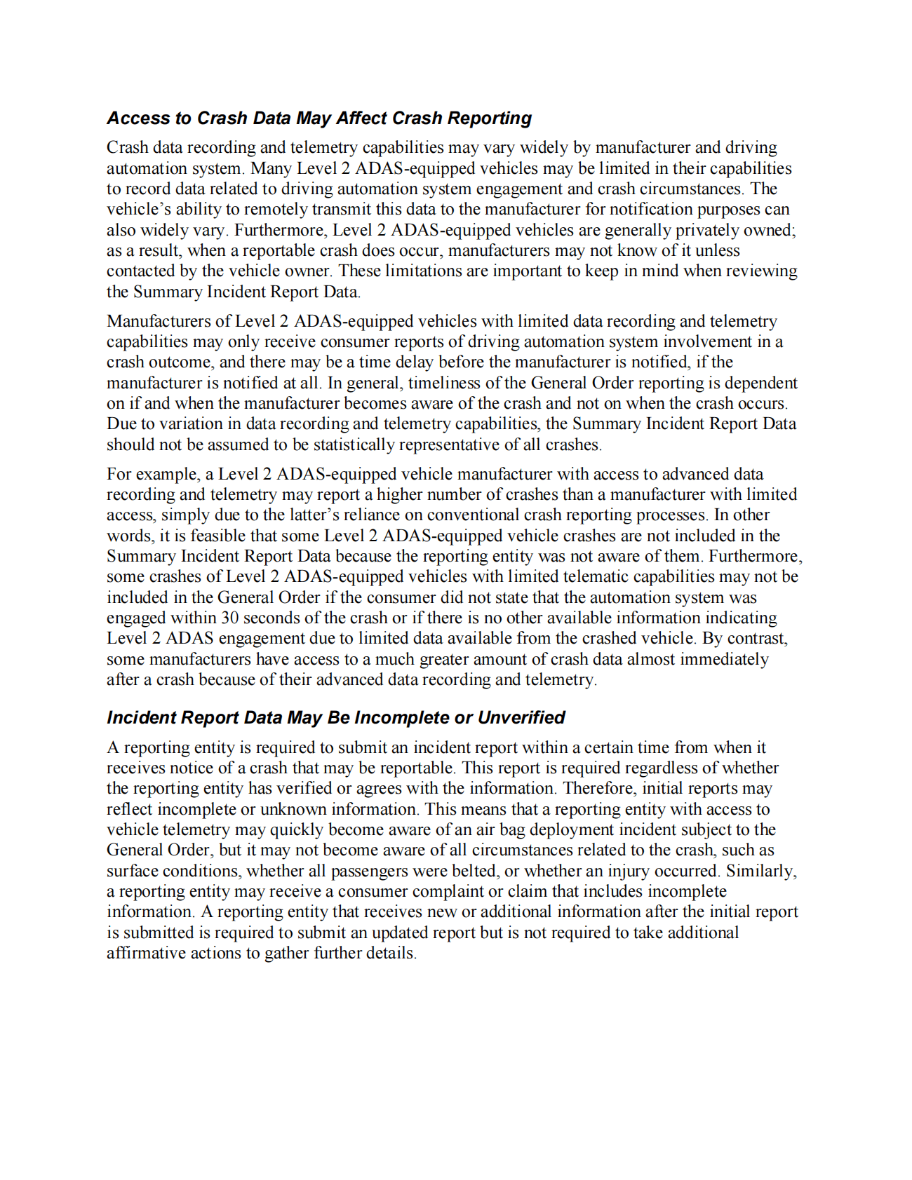 NHTSA：2022年6月美国L2驾驶辅助系统的事故报告（英） 第3页