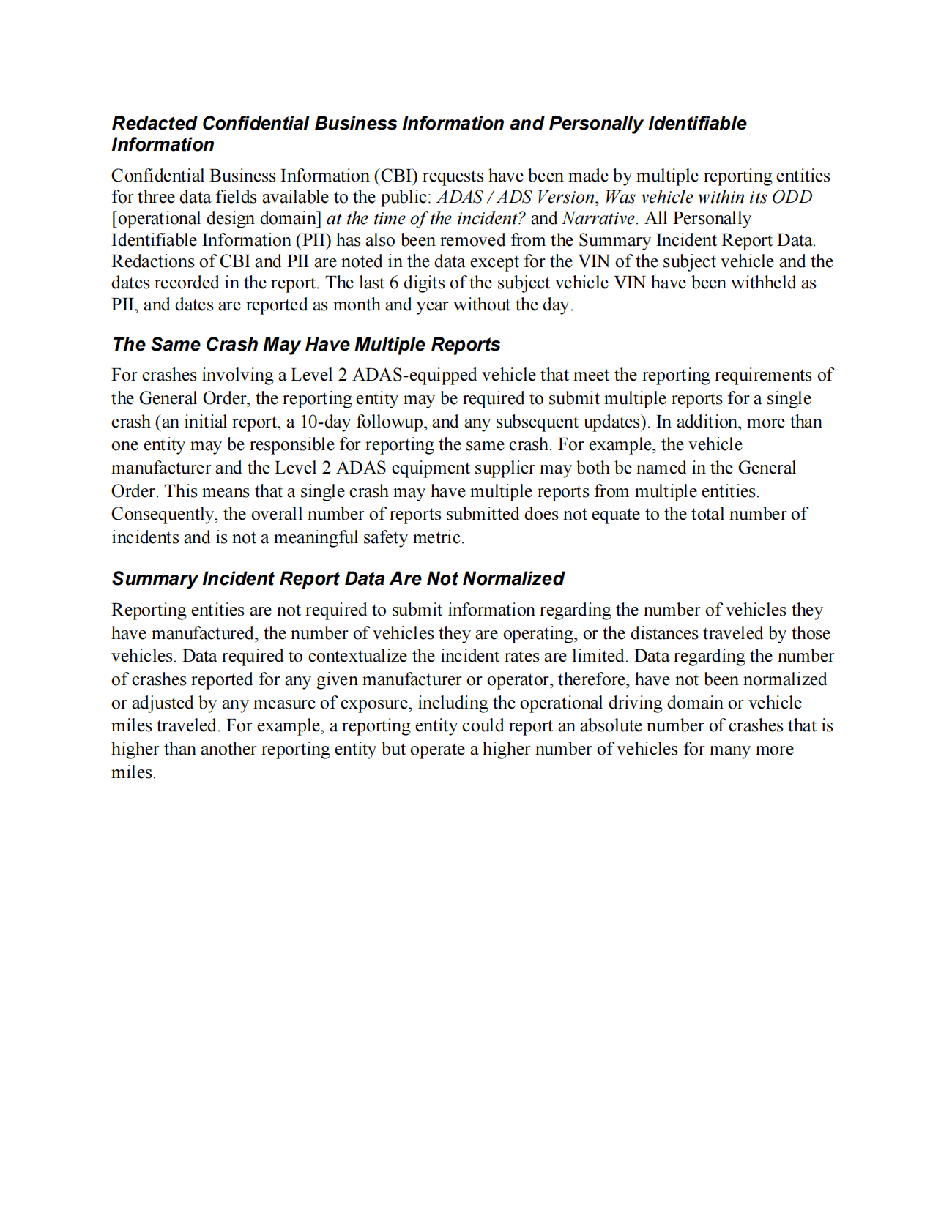 NHTSA：2022年6月美国L2驾驶辅助系统的事故报告（英） 第4页