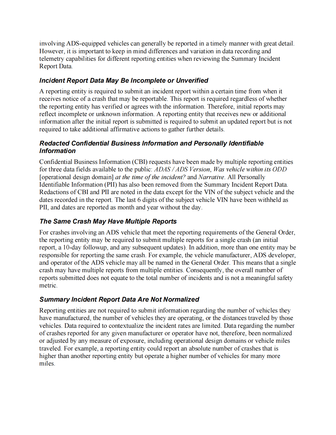 NHTSA：2022年6月美国L3-L5驾驶辅助系统的事故报告（英） 第3页