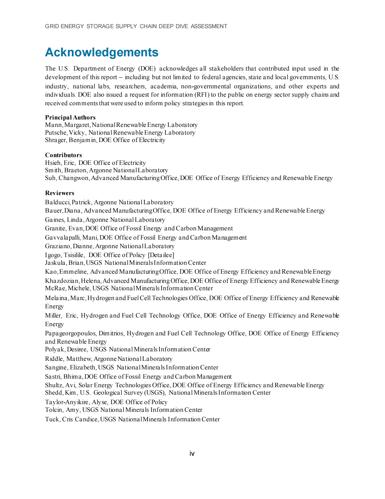 美国电网储能供应链报告（英） 第4页
